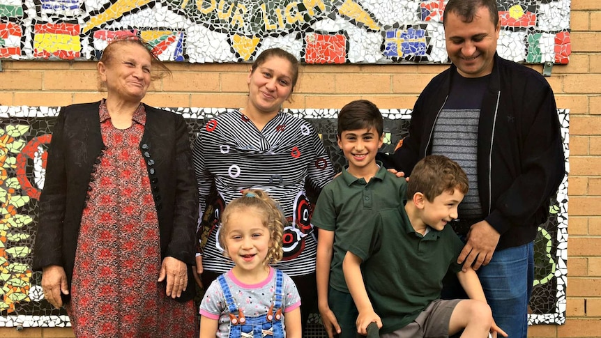 Samtar family at school in Melbourne