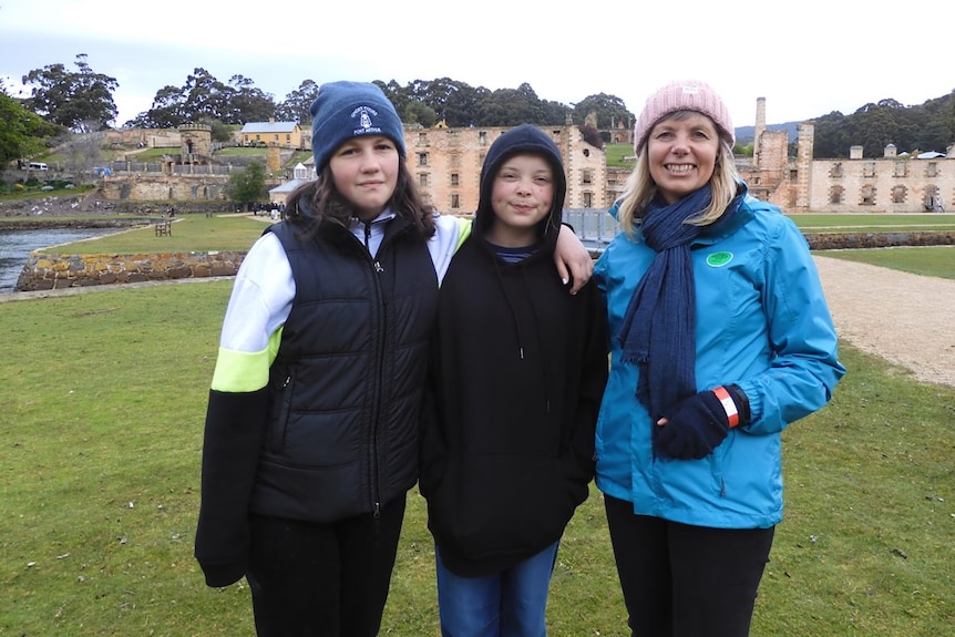 Tourists at Port Arthur, Tasmania September 2020