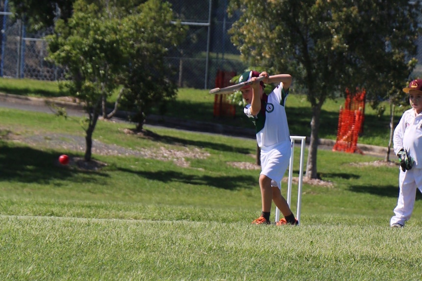 Young players from Souths Junior Cricket Club in Brisbane