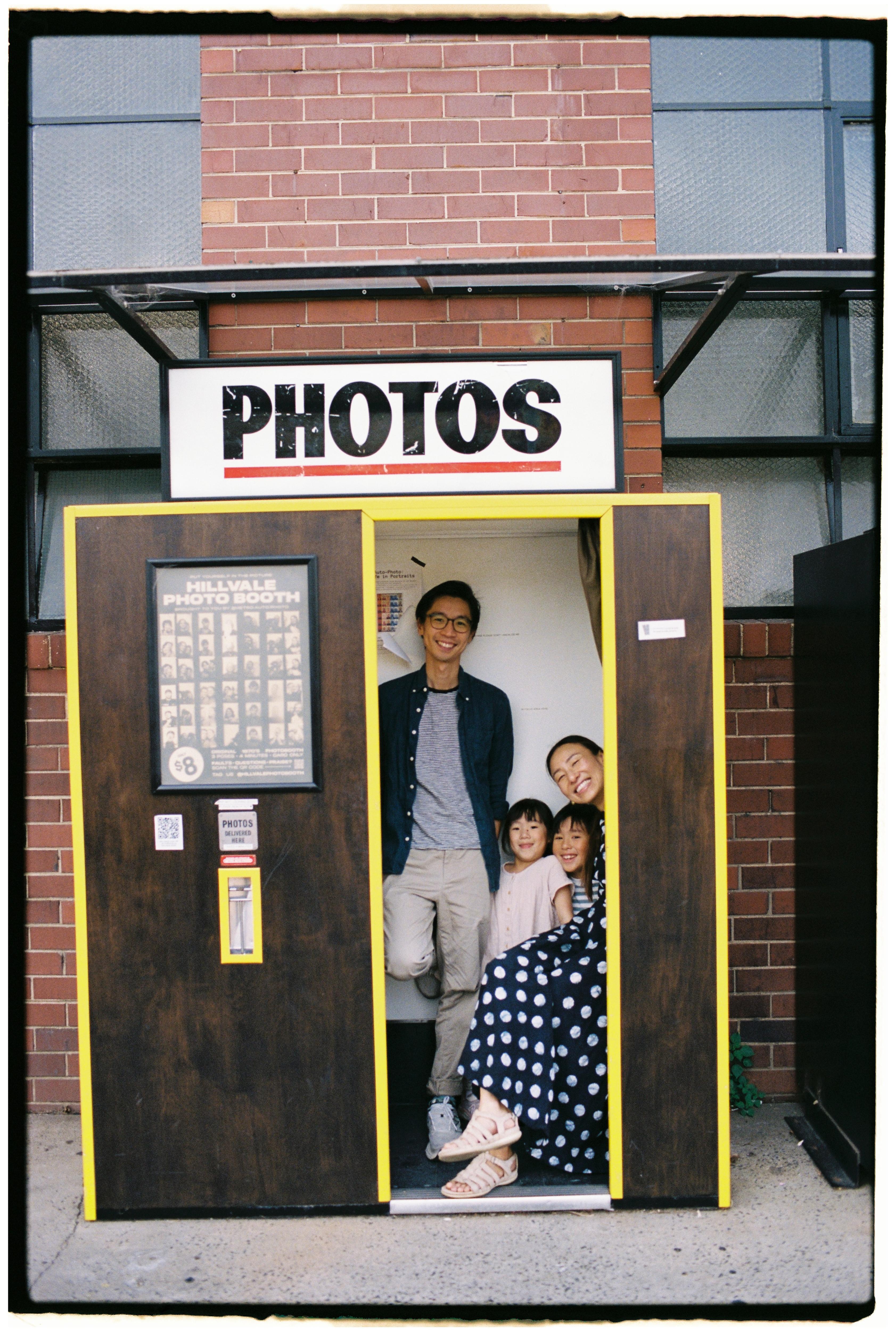 Jon Ong with his two children and partner