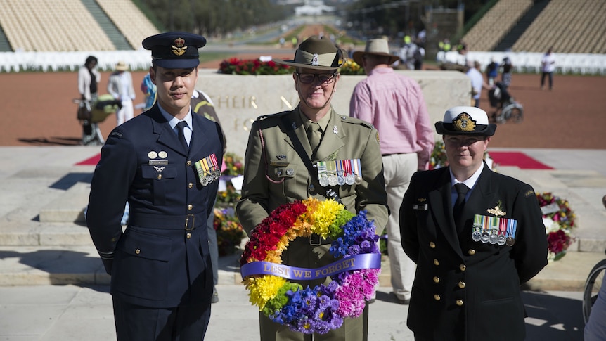 Wreath laid at contemporary Anzac Day service