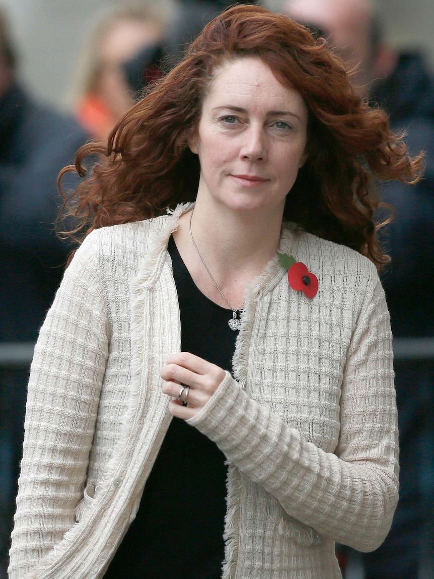 Rebekah Brooks arrives at the phone hacking trial at the Old Bailey courthouse in London.