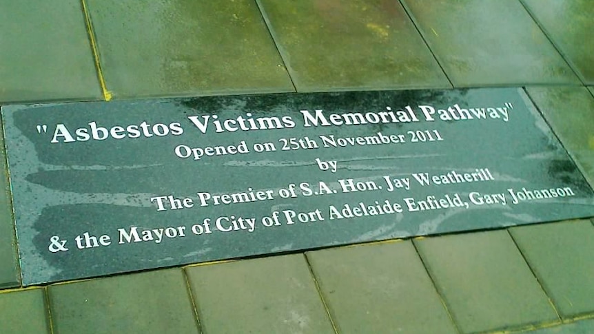 The Asbestos Diseases Society says each paver has its own message.