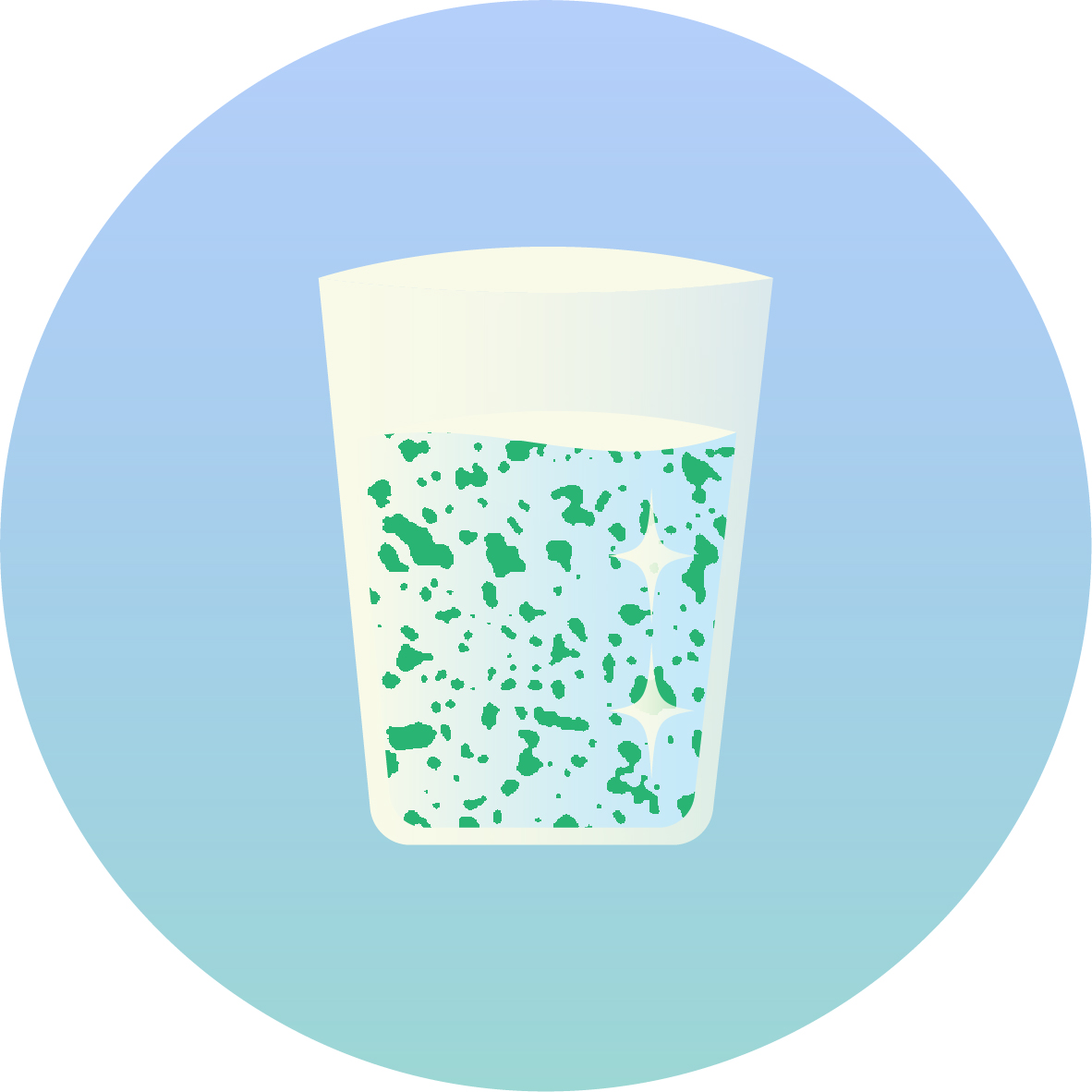 vector graphic of a dirty glass of liquid