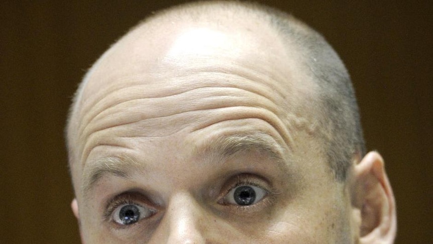 Senator Mark Arbib speaks during a Senate Committe hearing