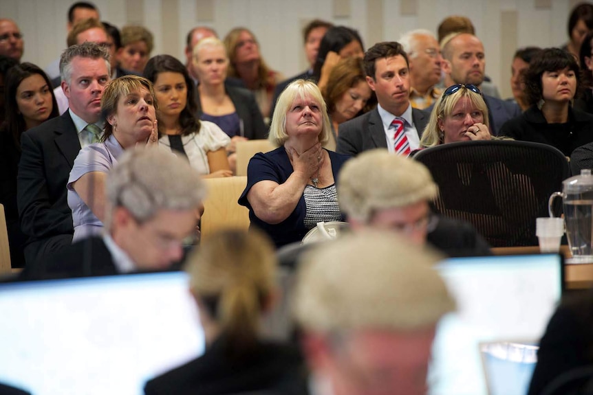 Public gallery at the Black Saturday civil court case