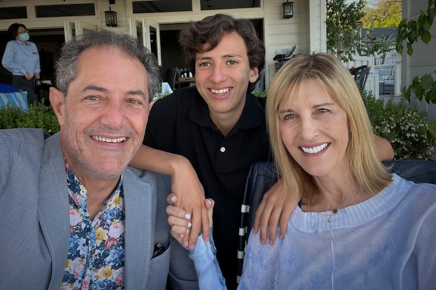 Shaun Tomson with his wife and son, Matthew.