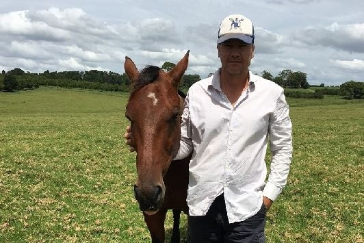 John Curtin of Summerland Serums with horse