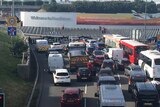 A Black Lives Matters protest causes traffic congestion at Heathrow Airport.