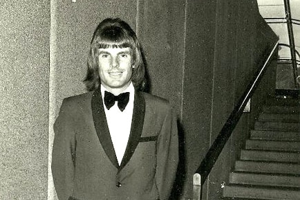 Peter Keogh at the Sydney Opera House in 1973, five years before he attended the first Mardi Gras