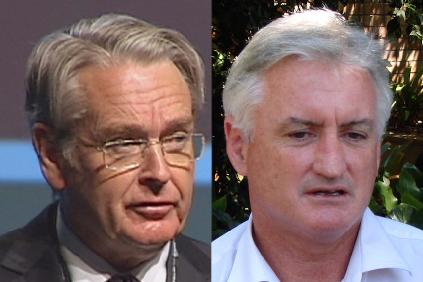Composite image of former WA premiers Richard Court and Alan Carpenter