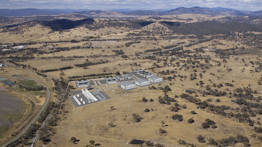 Artist's impression of gas-fired power station planned for Tuggeranong, Canberra. Supplied by ActewAGL May 19, 2008.