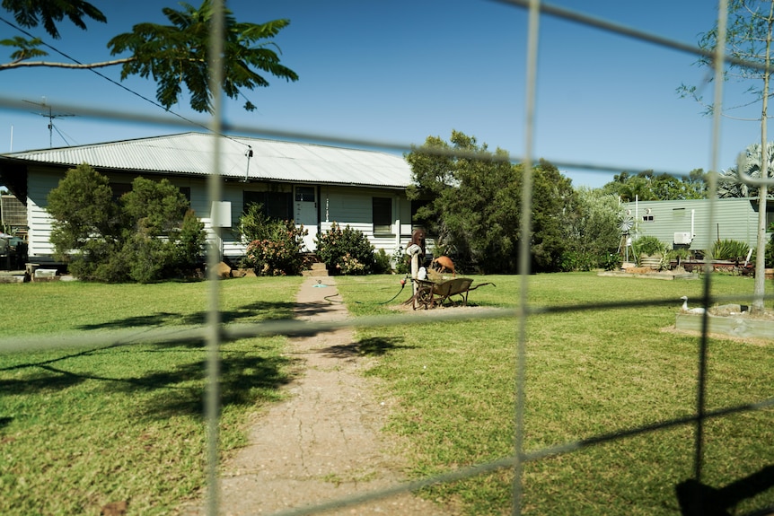 House through fence