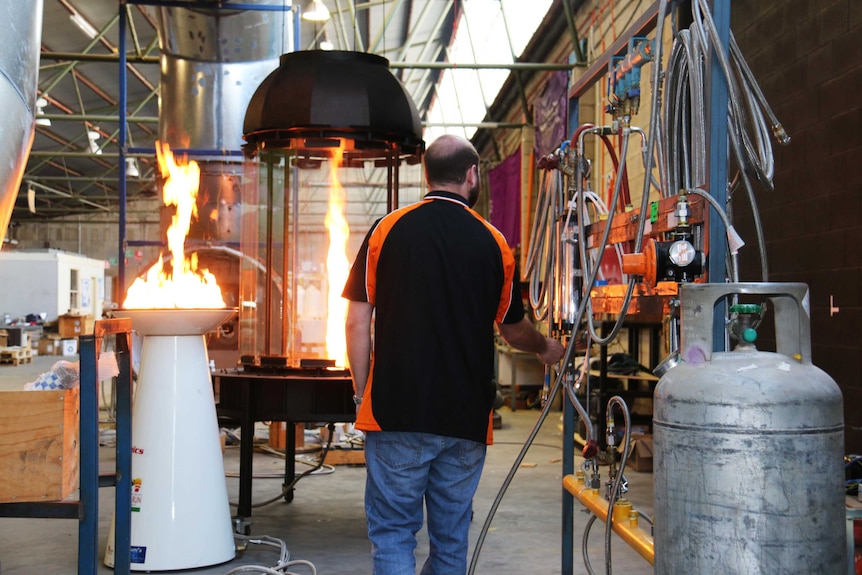 Torch and cauldron production in the Adelaide factory