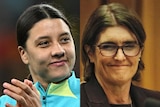 A composite image of Sam Kerr and Michele Bullock