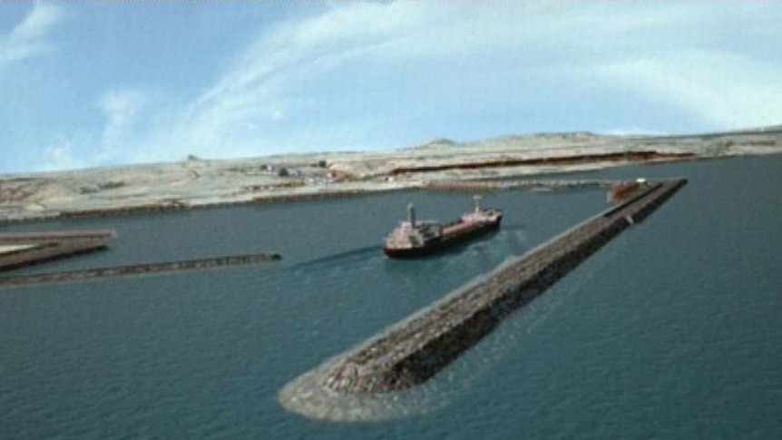 The proposed deep water port