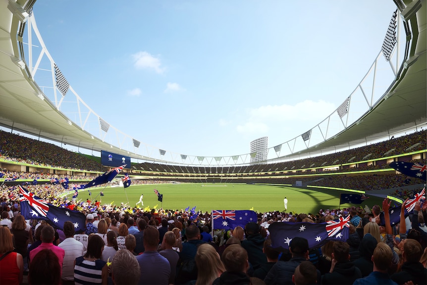 Illustration of proposed Gabba redevelopment