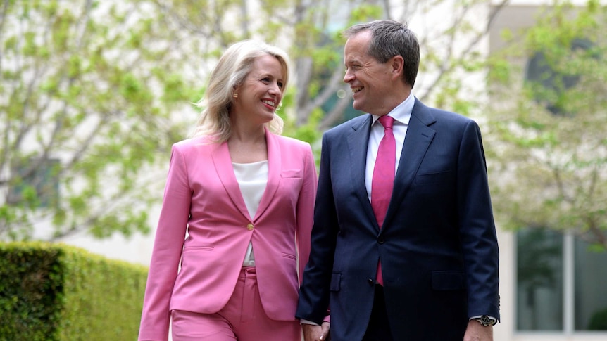 New Labor leader Bill Shorten and wife Chloe