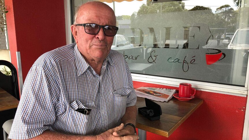 Rochedale South resident Barry Steffens speaks to the ABC while sitting at a local cafe.