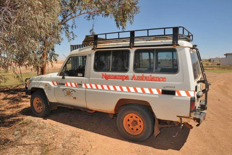 ambulance driven from APY Lands to Coober Pedy