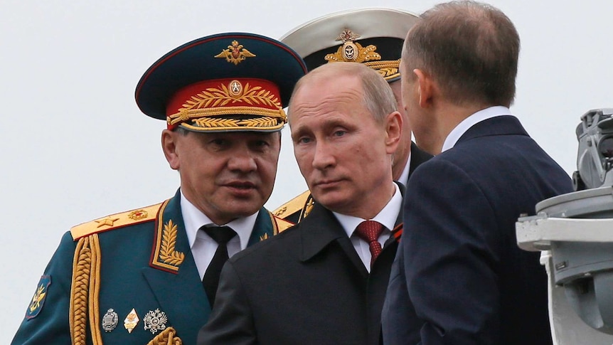 Vladimir Putin arrives in Crimea