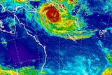 Radar map of Cyclone Jasper