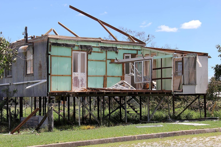 A badly damaged house in Marmor on February 22.