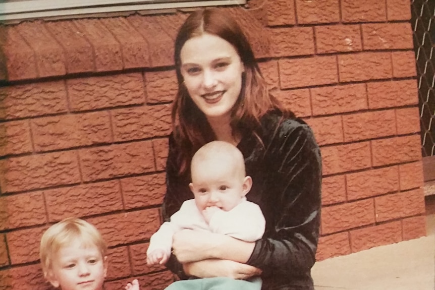 Belinda Peisley with her two children