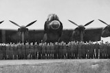Australian air crew and ground staff at Binbook in 1944.