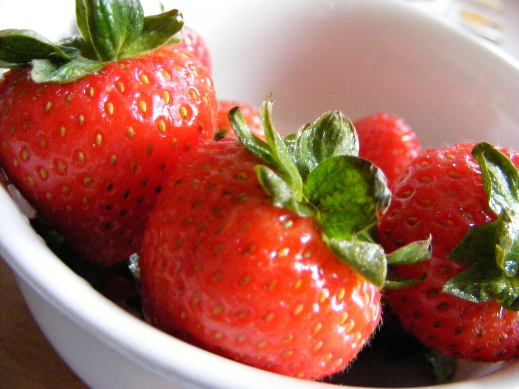 Strawberries in a bowl.