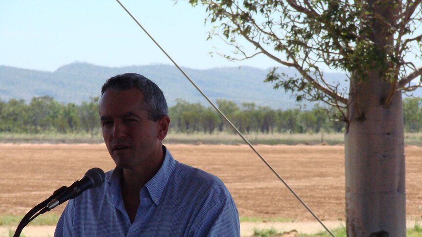 WA Minister for Regional Development Terry Redman on a farm near Kununurra in the Ord Valley
