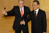 Kevin Rudd and China's premier Wen Jiabao, in 2008