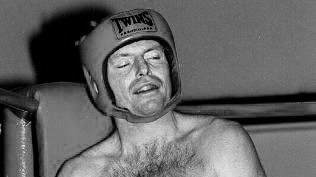 Tony Abbott boxing while at Oxford University.