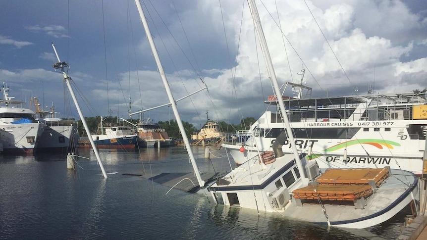 Alfred Nobel boat sinks in Darwin