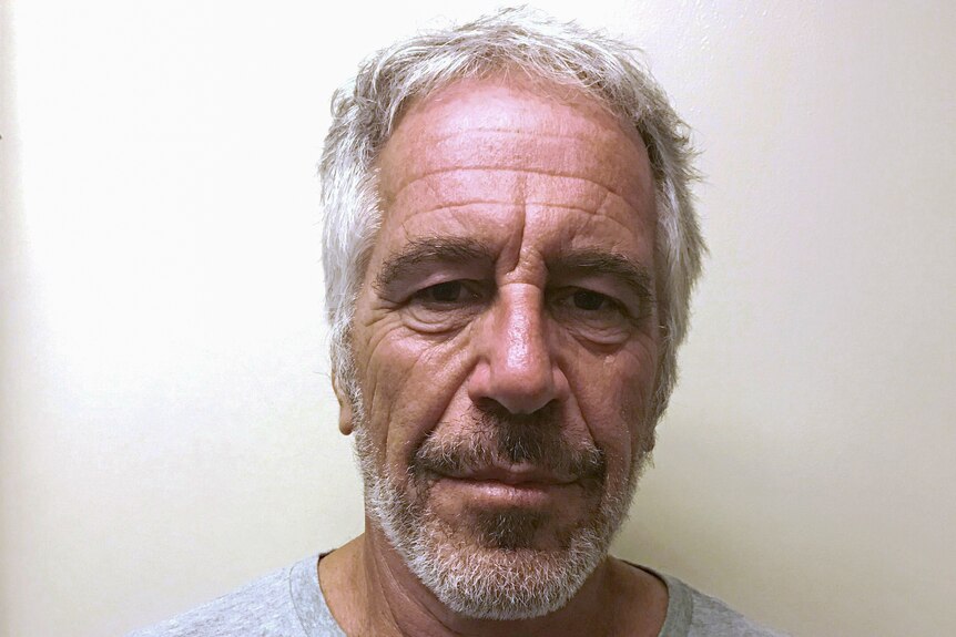File photo of Jeffrey Epstein in a NY prison