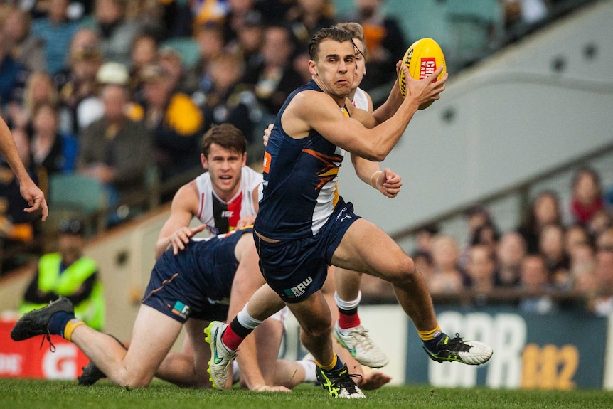 Dom Sheed breaks away from St Kilda