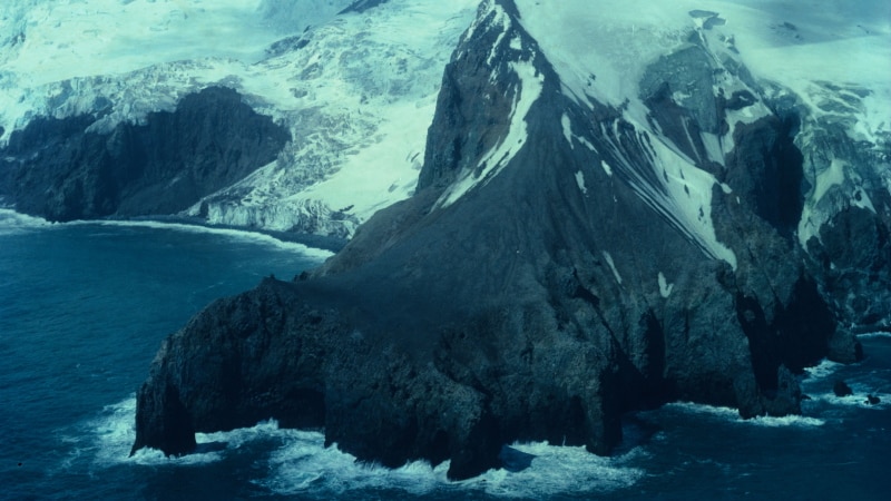Picture of Cape Valdivia, Bouvet Island, Norwegian uninhabited island in the South Atlantic Ocean.