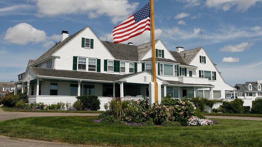 The main home in the Kennedy family compound in Hyannis Port.