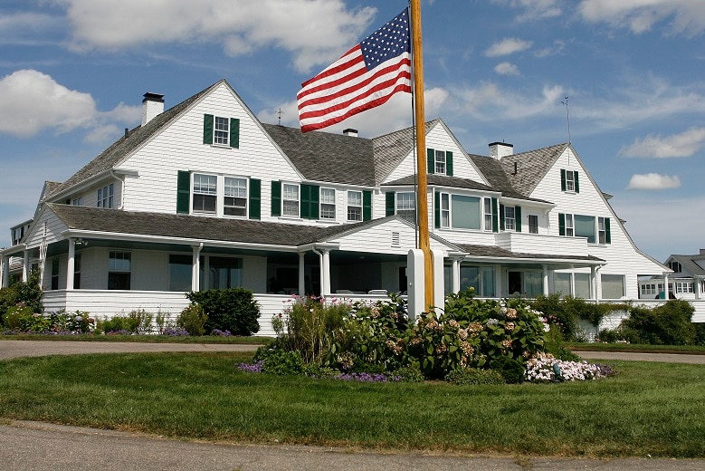 The main home in the Kennedy family compound in Hyannis Port.