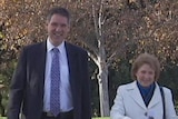 Opposition Leader Isobel Redmond with Nic Nolan, who stepped down as her media advisor on 13 August 2012