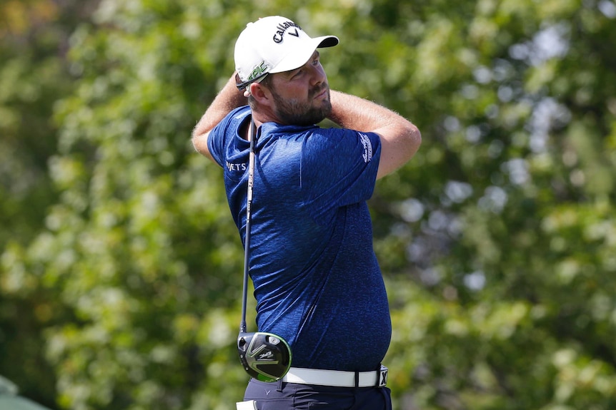 Marc Leishman drives at the BMW Championship