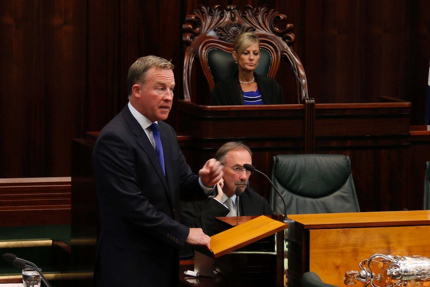 Tasmanian Premier Will Hodgman in Parliament