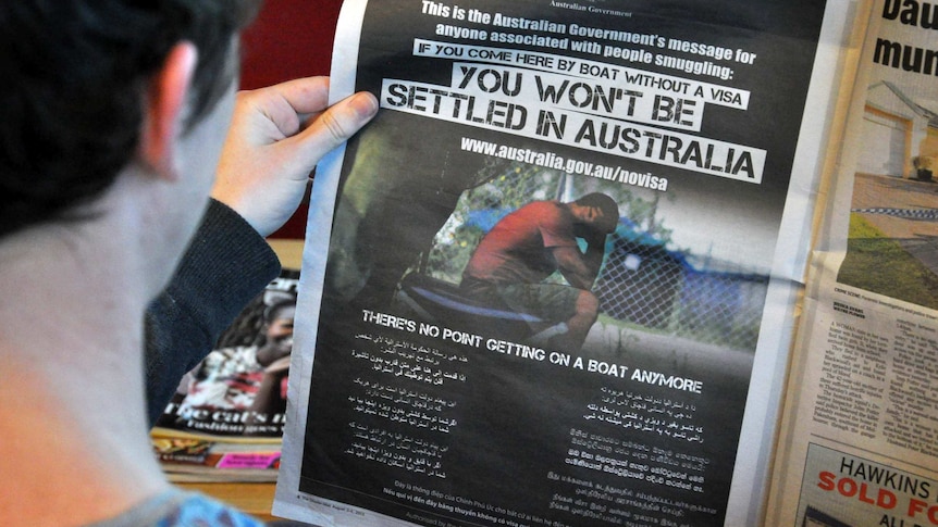 Full-page Government advertisement warns asylum seekers not to come to Australia by boat