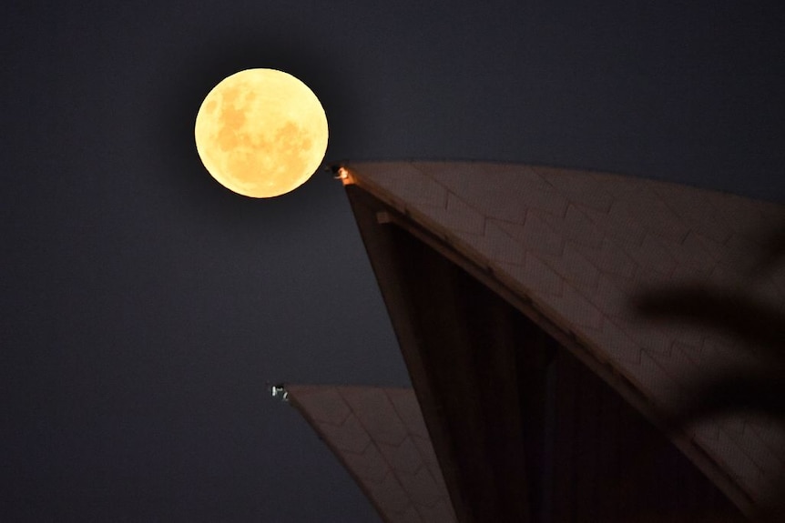 A moon over the Opera House