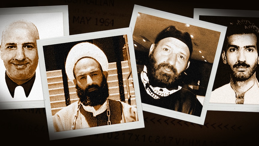 Four pictures of Man Haron Monis throughout his life.