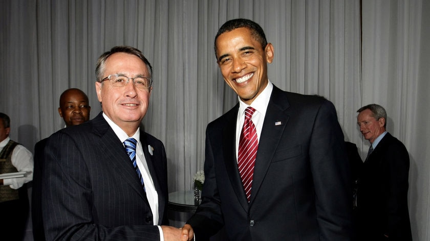 Wayne Swan meets US president Barack Obama