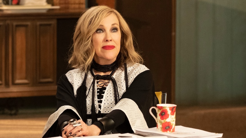 Catherine O'Hara in a scene from "Schitt's Creek."