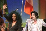 Michael Jackson performs with Diana Ross
