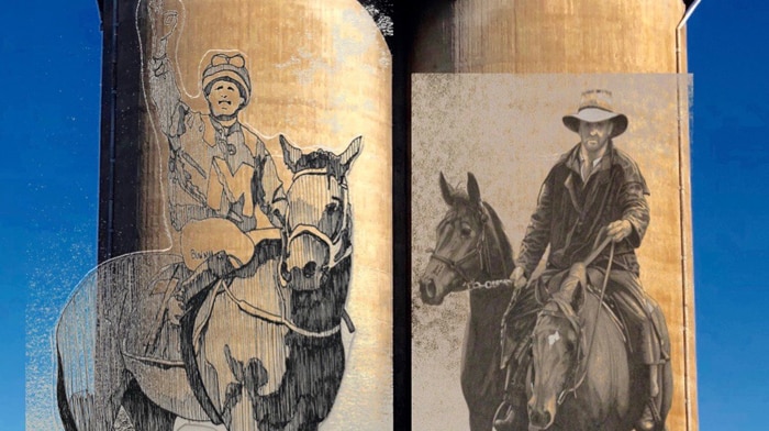 Winx and Hugh Bowman to be immortalised in silo art