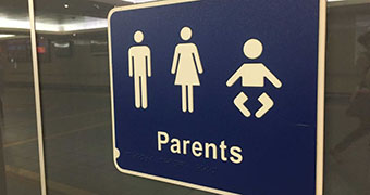 Parents room signage at Roma Street train station